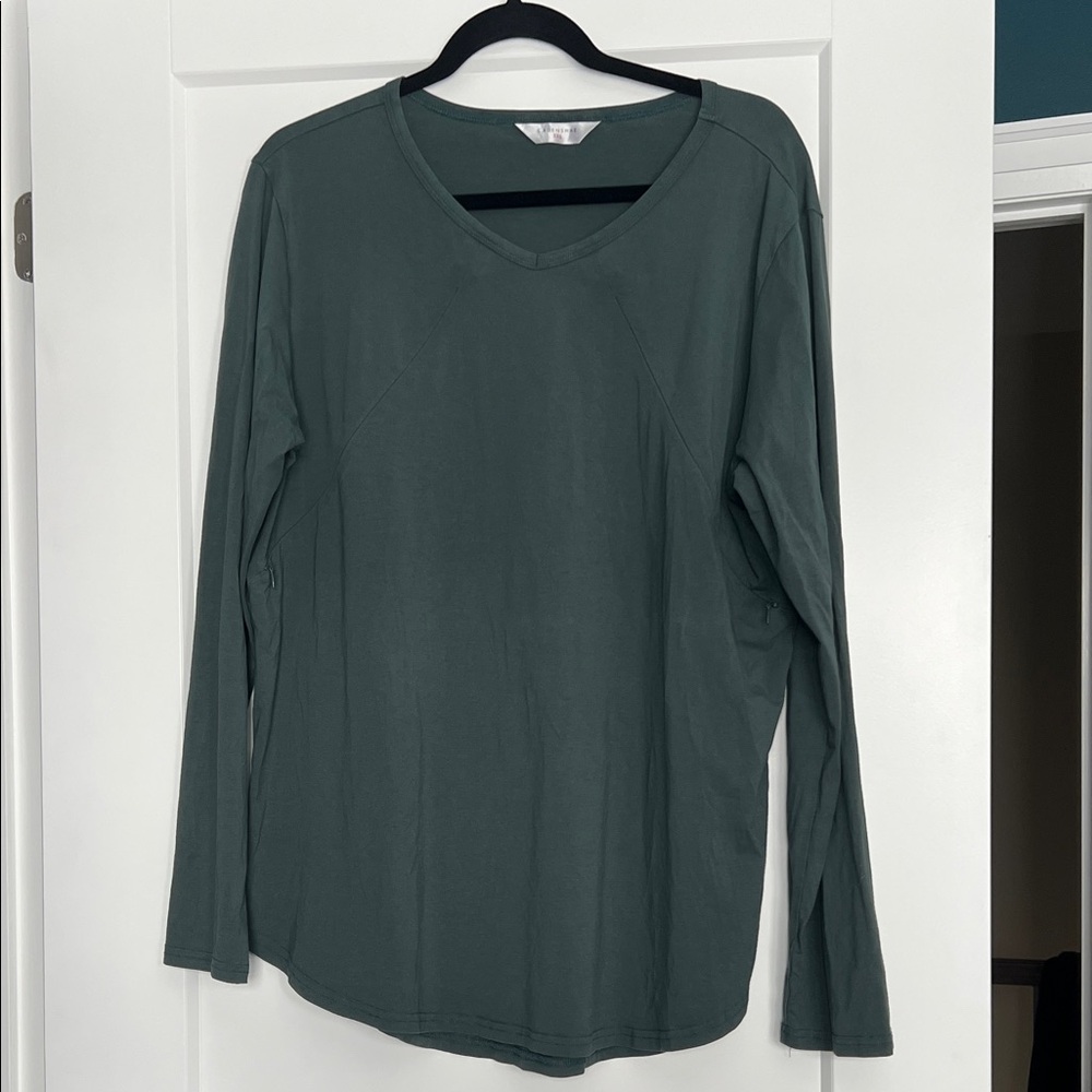 Elegant Teal Long Sleeve Top